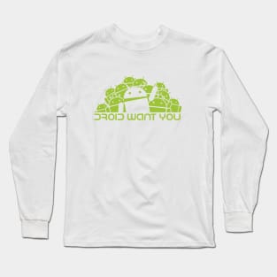 Droid Group want You (green) Long Sleeve T-Shirt